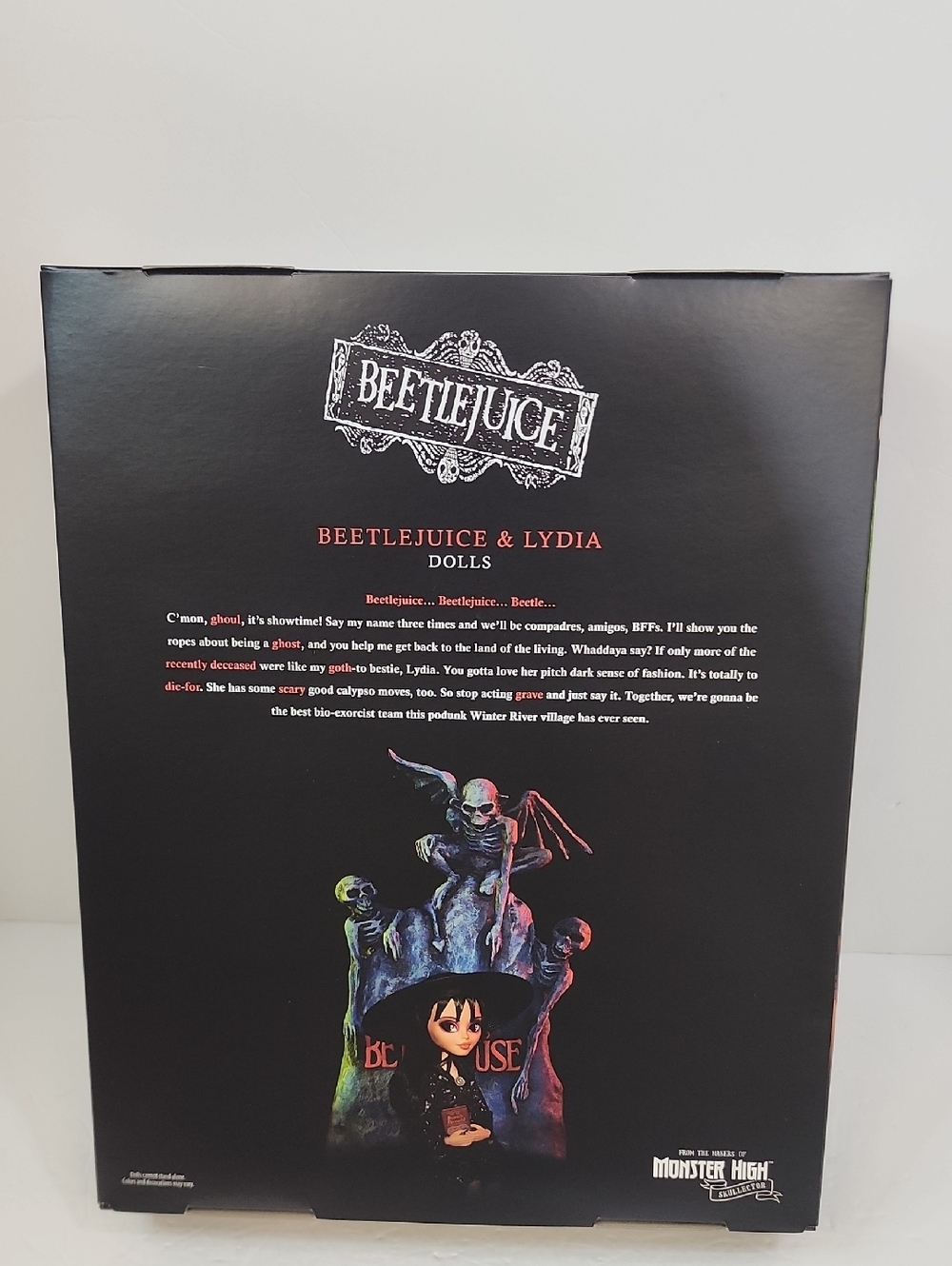 Monster High Skullector Beetlejuice & Lydia 2 Doll Set Mattel 2020 NRFB - Picture 11 of 15